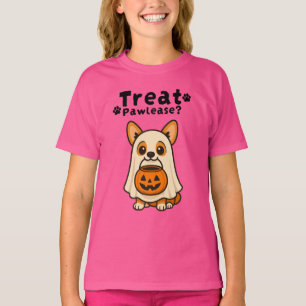 Schattigee truc Behandel Corgi Dog Ghost T-shirt