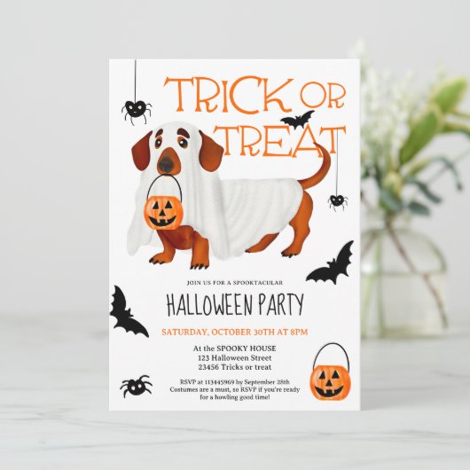 Schattigee truc behandelen hond spookscript Hallow Kaart (Staand voorkant)