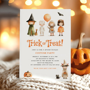 Schattigee truc Halloween Kinder Partij Kaart