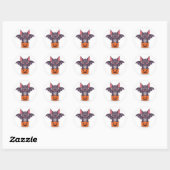Schattigee truc of behandeling vleermuis ronde sticker (Vel)