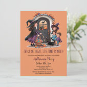 Schattigee truc traktatie kinder snoepjes Hallowee Kaart (Staand voorkant)