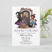 Schattigee truc traktatie kinder snoepjes Hallowee Kaart (Staand voorkant)