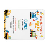 Schattigee Truck Construction Verjaardagsfeestuitn Magneet (Horizontaal)