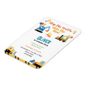 Schattigee Truck Construction Verjaardagsfeestuitn Magneet (Linkerzijde)