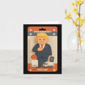 Schattigee Trump Action Figure Trend Shirt Kaart (Gele Bloem)