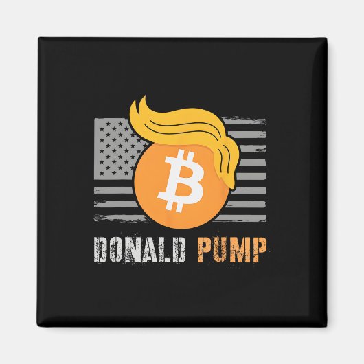 Schattigee Trump Amerika Donald Pump Crypto Sarcas Magneet (Voorkant)