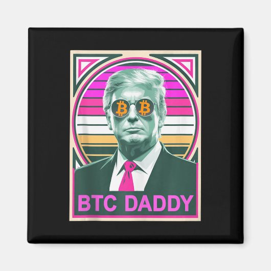 Schattigee Trump Bitcoin BTC Daddy Finance Audit F Magneet (Voorkant)