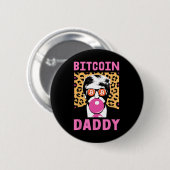 Schattigee Trump Bitcoin Daddy Crypto Finance Mone Ronde Button 5,7 Cm (Voorkant /achterkant)