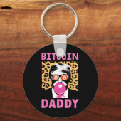 Schattigee Trump Bitcoin Daddy Crypto Finance Mone Sleutelhanger (Voorkant)