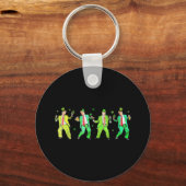 Schattigee Trump Dance St. Patricks Day Funny Trum Sleutelhanger (Voorkant)