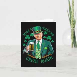 Schattigee Trump Shamrock bier maken St. Patricks  Kaart