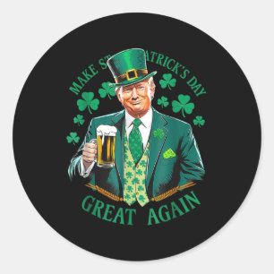 Schattigee Trump Shamrock bier maken St. Patricks Ronde Sticker