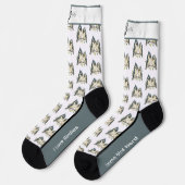 Schattigee Tufted Titmouse Vogel Sokken (Links)