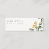 Schattigee tuin gebladerte vlinders Waterverf Mini Visitekaartje (Voorkant)