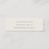 Schattigee tuin gebladerte vlinders Waterverf Mini Visitekaartje (Achterkant)