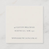 Schattigee tuin gebladerte vlinders Waterverf Vierkante Visitekaartje (Achterkant)