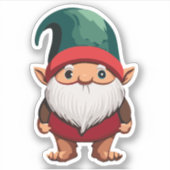 Schattigee Tuin Gnome Sticker (Voorkant)