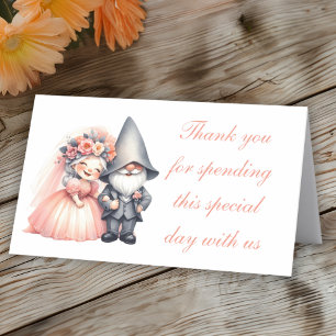 Schattigee Tuin Gnome Tuin Tank You Wedding Plaatskaartje