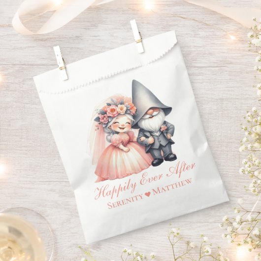 Schattigee tuin gnoom bruiloft - nog lang en geluk bedankzakje (Geknipt)