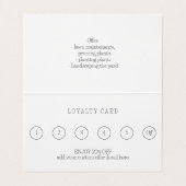 Schattigee tuin kabouters 6 stoten loyaliteit visitekaartje (Binnenkant ongevouwen)