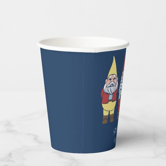 Schattigee tuin kabouters aangepaste bericht parti papieren bekers (Rechts)