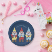 Schattigee tuin kabouters aangepaste bericht parti papieren bordje (Feest)