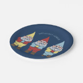 Schattigee tuin kabouters aangepaste bericht parti papieren bordje (Gekanteld)