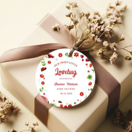 Schattigee Tuin kleine lieveheersbeestje baby show Bedankjes Labels