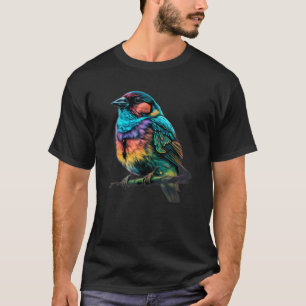 Schattigee Tuin Kolibrie Gifts Kleurrijke Finch T T-shirt