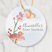 Schattigee tuin lieveheersbeestje op een paddensto bedankjes labels (Voorkant)