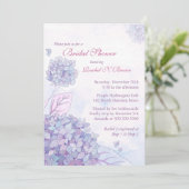 Schattigee Tuin Paarse Hydrangea Bloemen Vrijgezel Kaart (Staand voorkant)