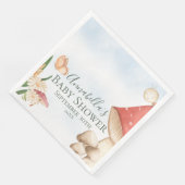 Schattigee Tuin Paddenstoelen en Ladybug Baby show Servet (Hoek)