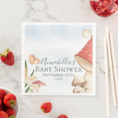 Schattigee Tuin Paddenstoelen en Ladybug Baby show Servet (Insitu)