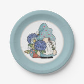 Schattigee Tuin party gnoom Papieren Bordje (Voorkant)