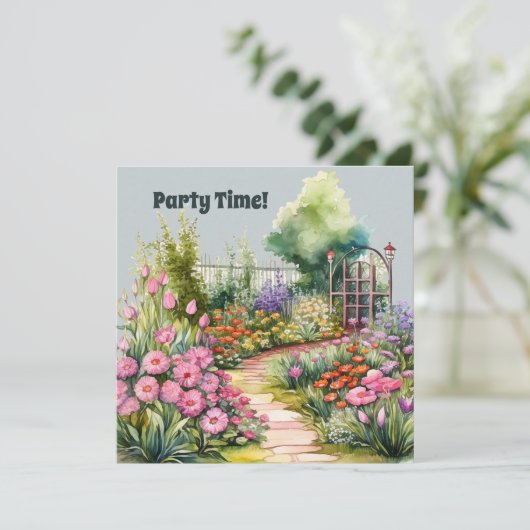 Schattigee Tuin party liefhebbers Kaart (Staand voorkant)