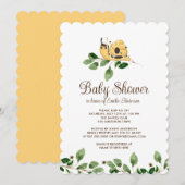 Schattigee tuin slak bijen bijenkorf feestuitnodig kaart (Voorkant / Achterkant)
