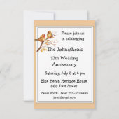 Schattigee Tuin Vogels Paar Bruiloft Jubileum Kaart (Achterkant)