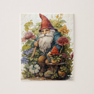 Schattigee tuinkabouter legpuzzel