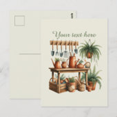 Schattigee tuinliefhebbers aanpasbaar briefkaart (Voorkant / Achterkant)