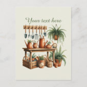 Schattigee tuinliefhebbers aanpasbaar briefkaart (Voorkant)