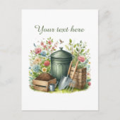Schattigee tuinliefhebbers aanpasbaar briefkaart (Voorkant)