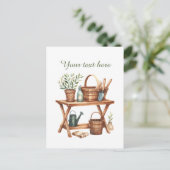 Schattigee tuinliefhebbers aanpasbaar briefkaart (Staand voorkant)