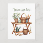 Schattigee tuinliefhebbers aanpasbaar briefkaart (Voorkant)