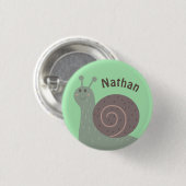 Schattigee Tuinslak Gepersonaliseerde Kinderen Ronde Button 3,2 Cm (Voorkant /achterkant)