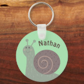 Schattigee Tuinslak Gepersonaliseerde Kinderen Sleutelhanger (Voorkant)