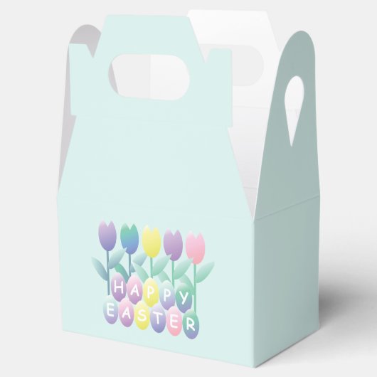Schattigee Tulpen Happy Easter Eggs Favor Box Bedankdoosjes (Geopend)
