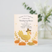 Schattigee Turkije Fun Family Thanksgiving Briefkaart (Staand voorkant)