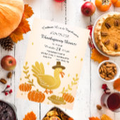 Schattigee Turkije Fun Family Thanksgiving Uitnodi Kaart