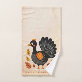 Schattigee Turkije Happy Thanksgiving handdoek