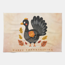 Schattigee Turkije Happy Thanksgiving keukenhanddo Theedoek